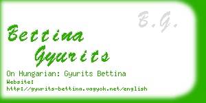 bettina gyurits business card